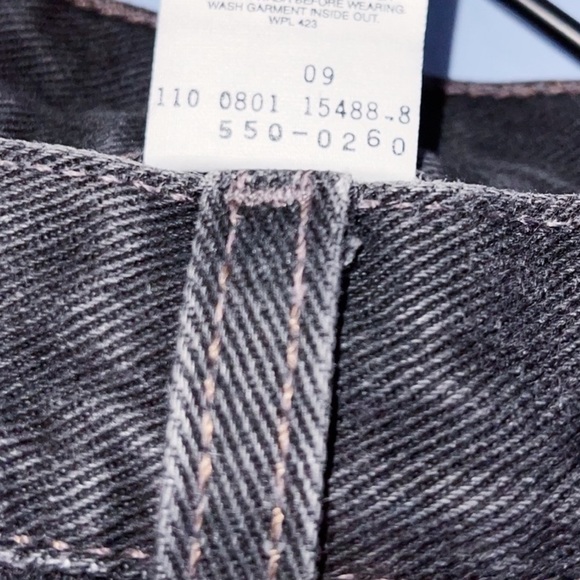 Levi's 550 Faded Black Vintage Straight Leg Jean 30/27" - Picture 7 of 12